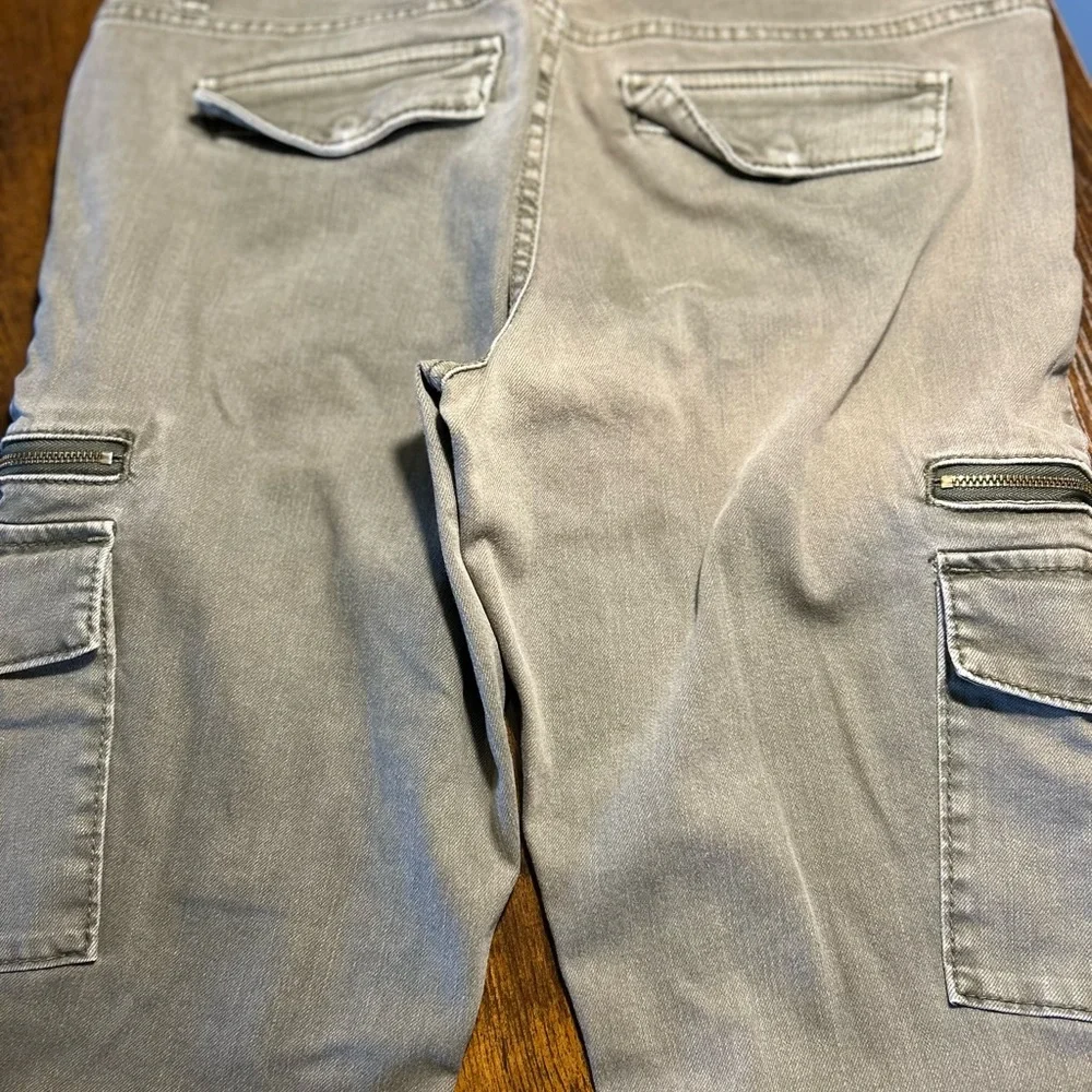 Army Green Cargo Skinny Pants - Picture 3 of 6